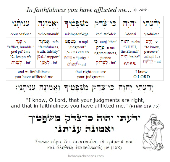 Psalm 119:75 Hebrew Lesson